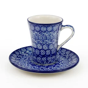 Filiżanka i spodek espresso F70 0,11l <br> 2615X Kobaltowa koronka